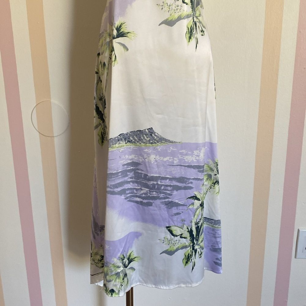 UO Kelly Surplice Midi Printed Slip Dress Size Medium - Picture 10 of 15